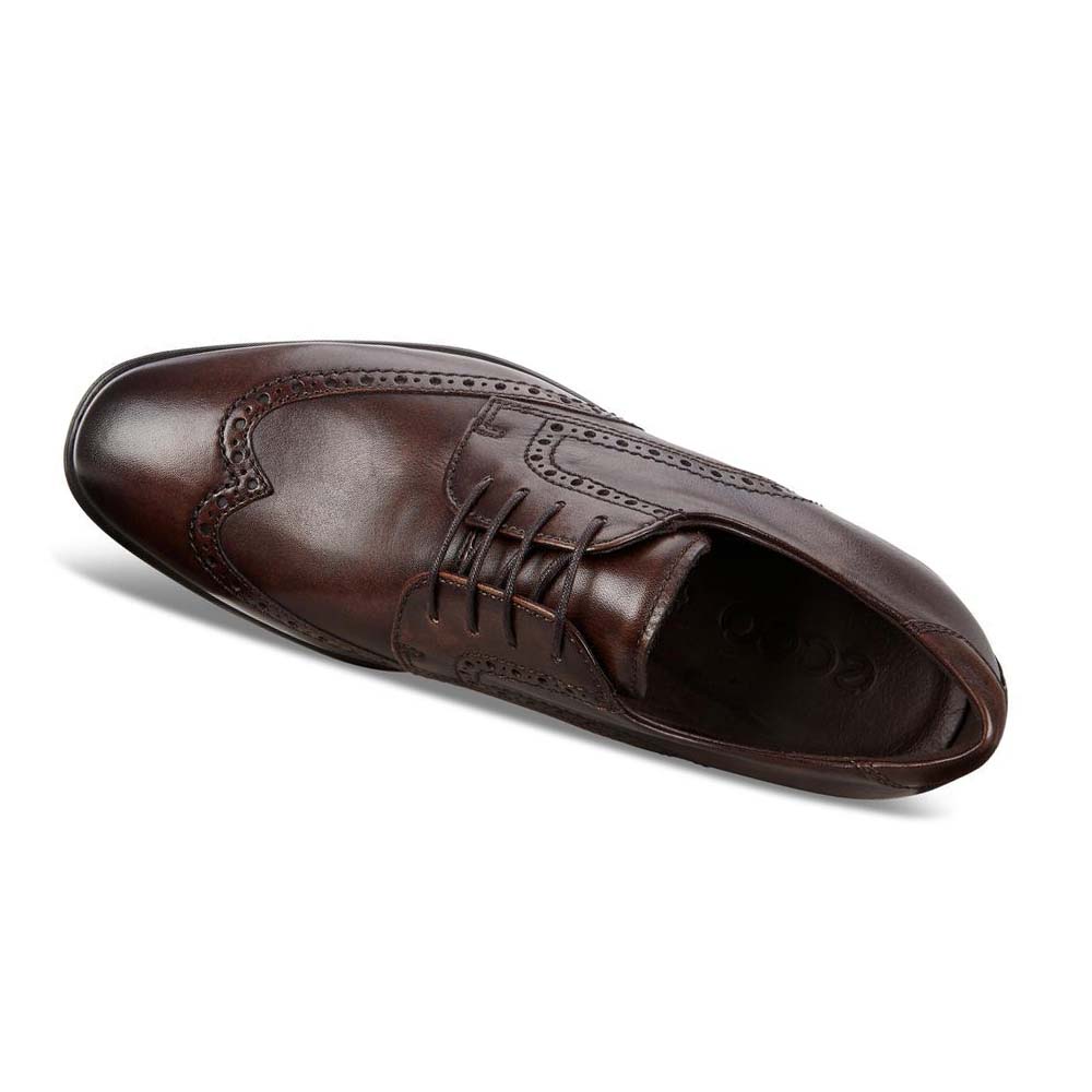 Ecco Melbourne Wingtip Tie Finskor Herr Bruna | SE 523PJJ